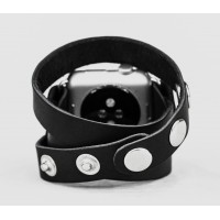 Шкіряний ремінець для Apple Watch серії 3 4 5 6 7 8 9 SE Ultra Ultra 2 38 40 41 42 44 45 49 мм, 1095
